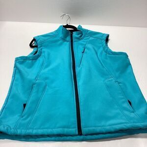 Iceburg  Ice Burg Turquoise Zip Front Vest XL